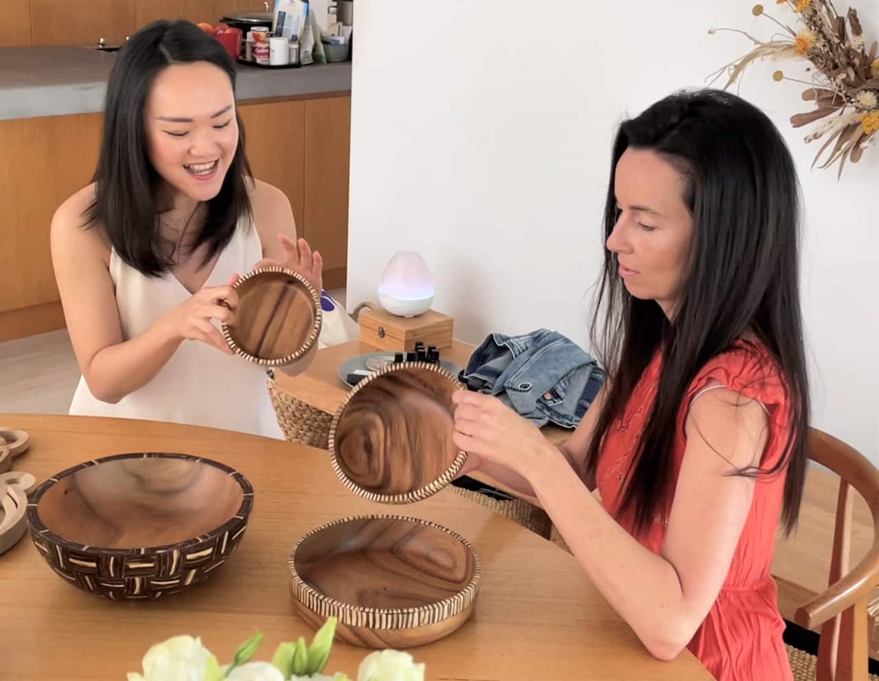 Ira Puspita sitting with Global Sisters founder Mandy Richards.