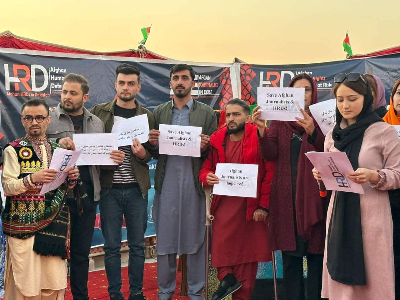 Afghan media workers in Pakistan