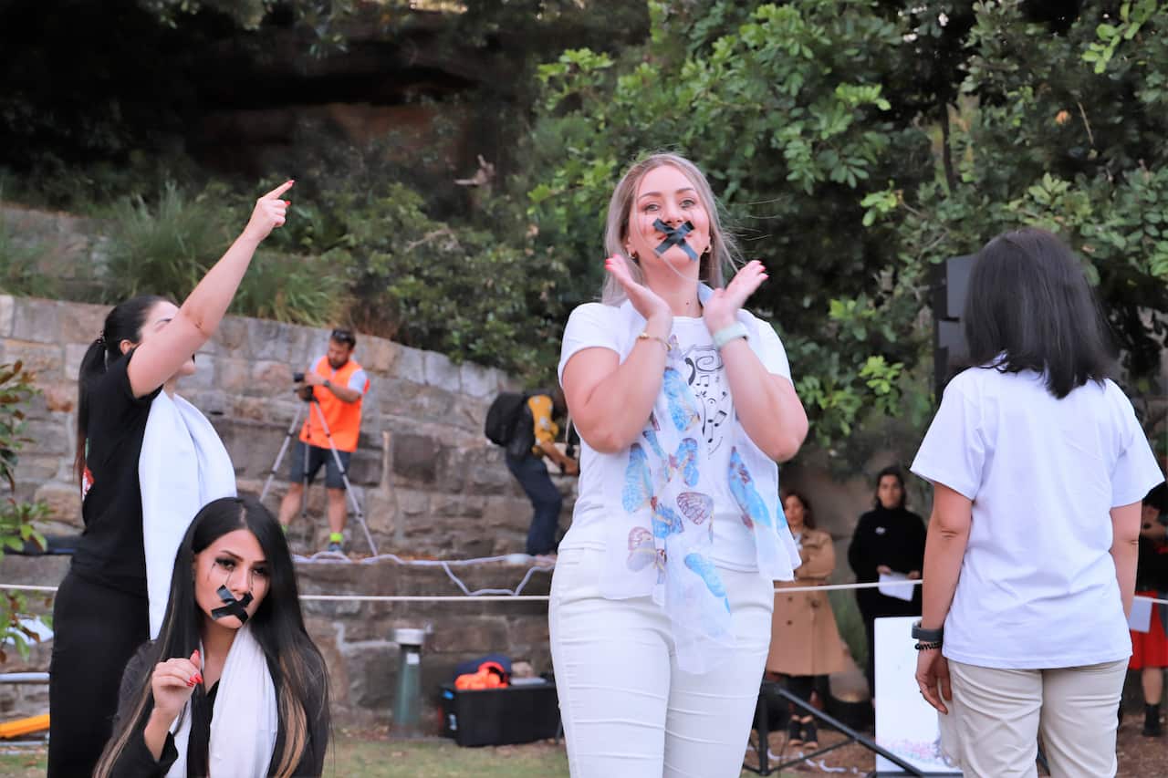 Performance by a group of Iranian women for Yalda night