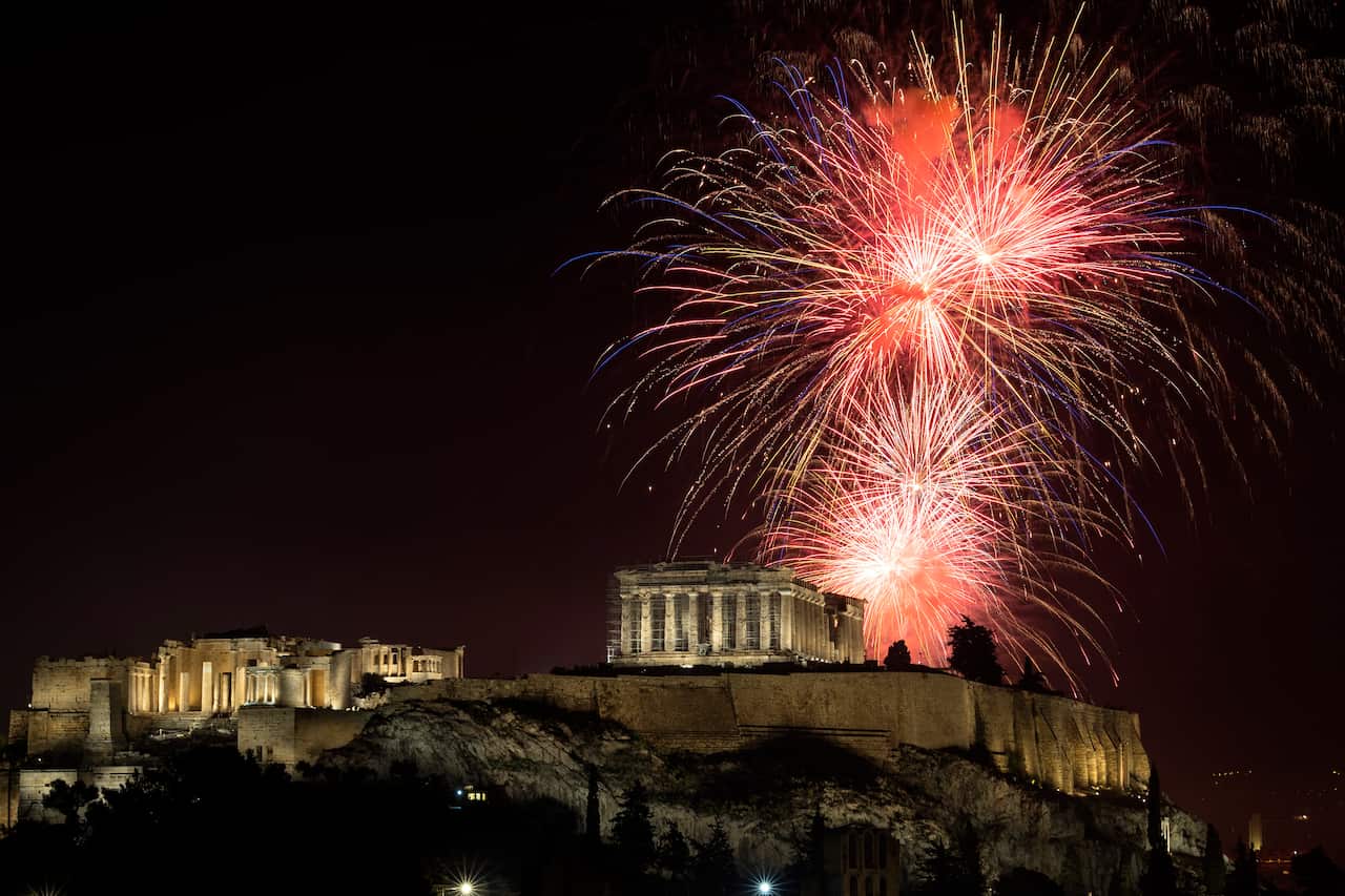 APTOPIX Greece New Year