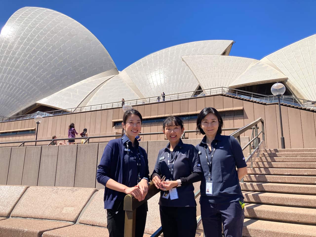 Japanese tour guides at the Sydney Opera House