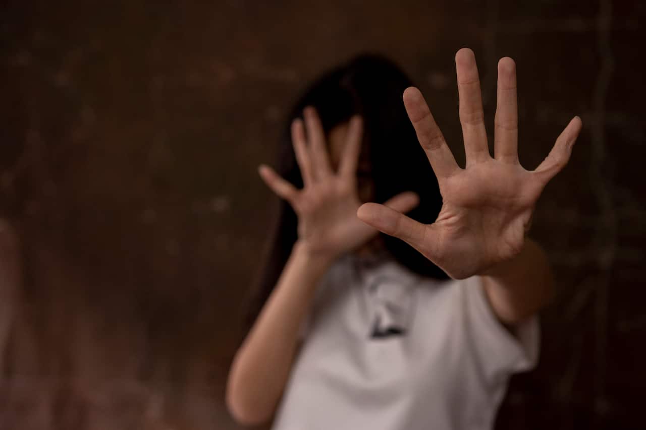 Children violence and abused concept