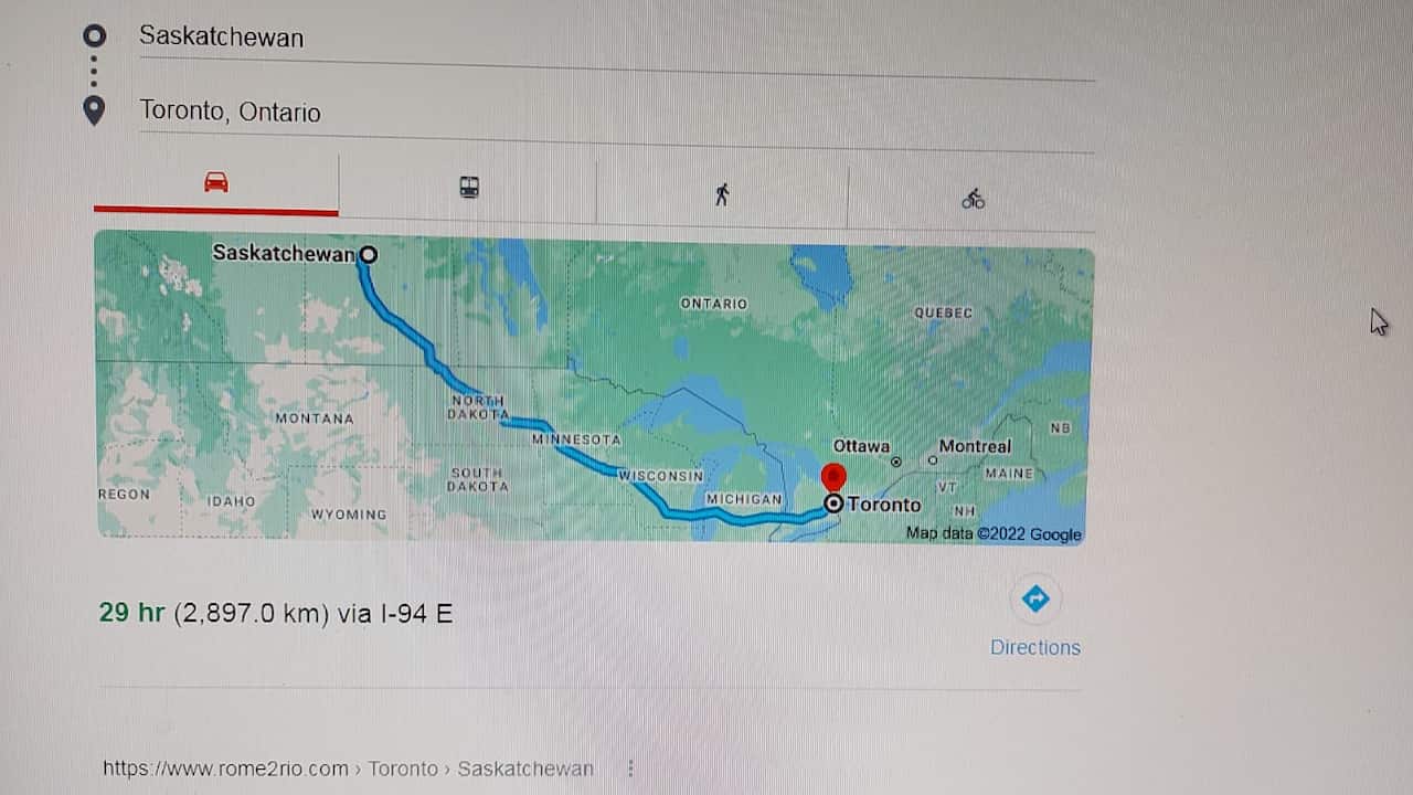 加拿大發生連環襲擊案的中部薩省，距離華人聚居地多倫多，差不多30小時車程。