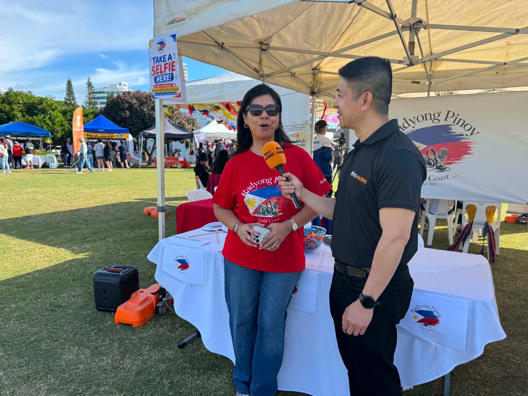 SBS Filipino interviewed Susan Saraza during the Gold Coast Philippine Festival 2026.