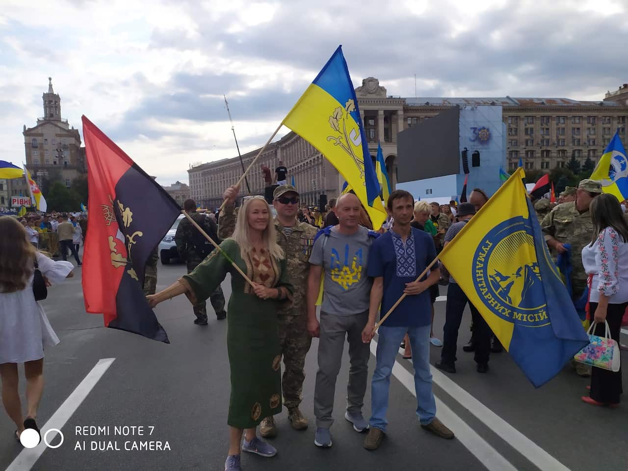 Ukraine,  journalist Yehor Vorobyov with friends.jpg