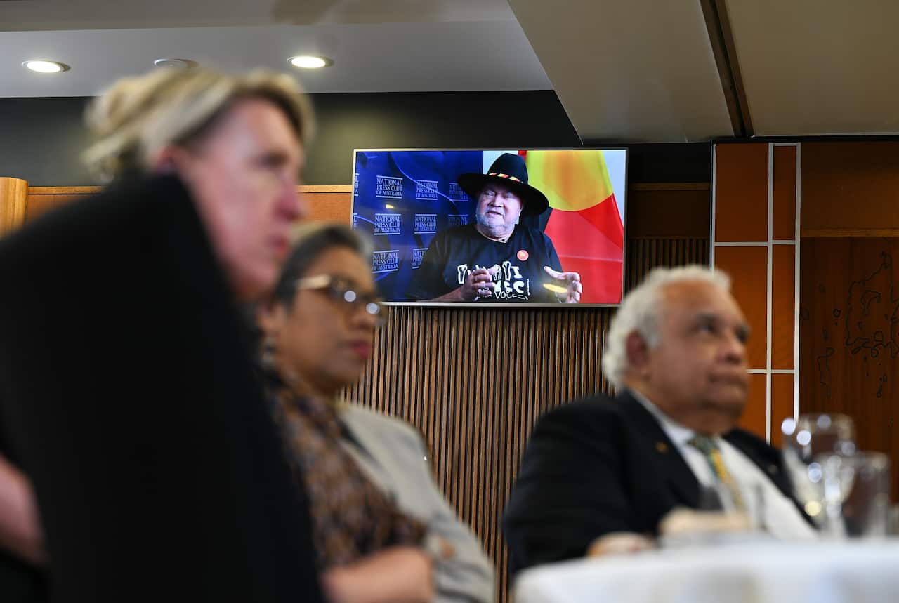 Pat Dodson on a tv screen.