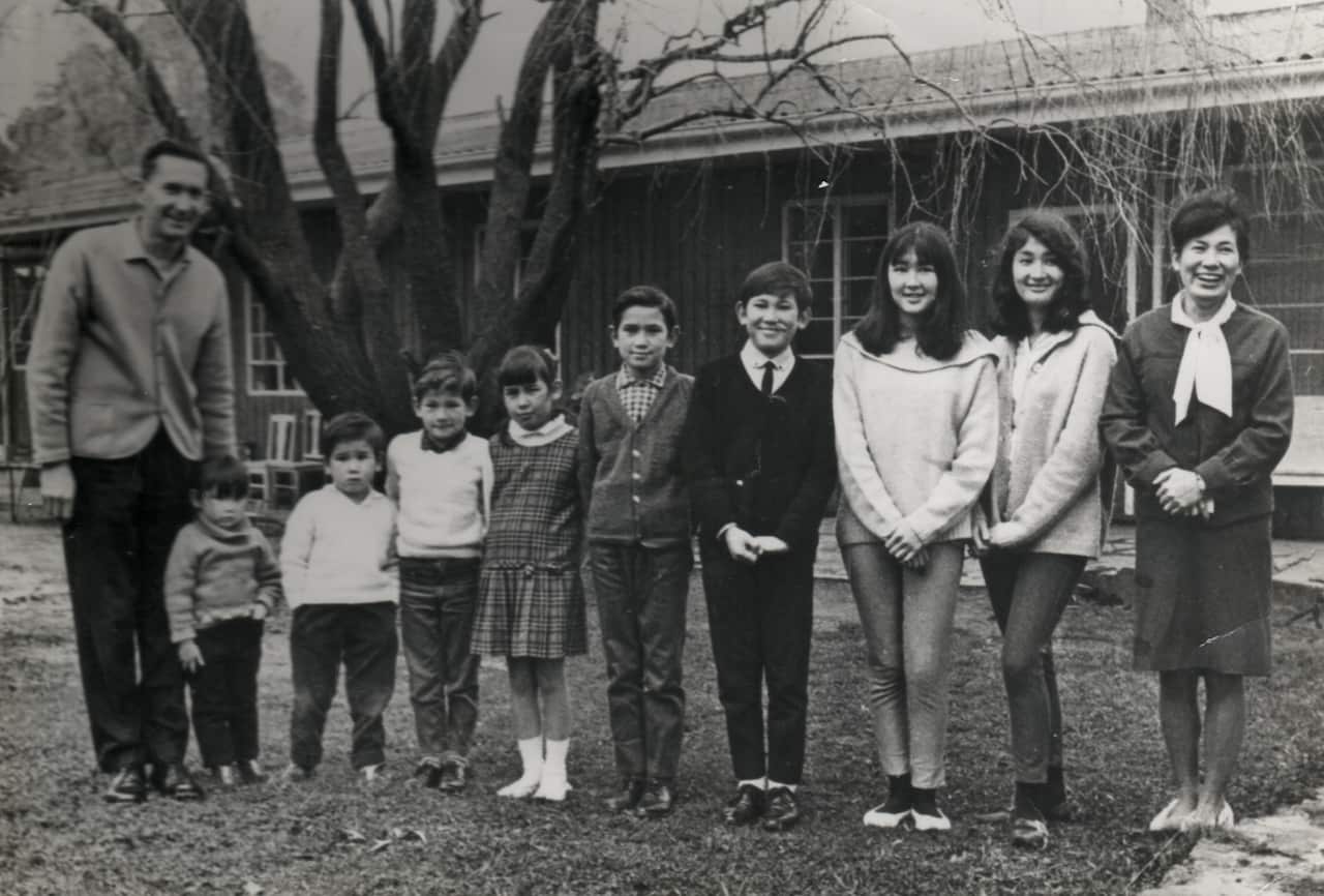 The entire Parker family in the 1960s