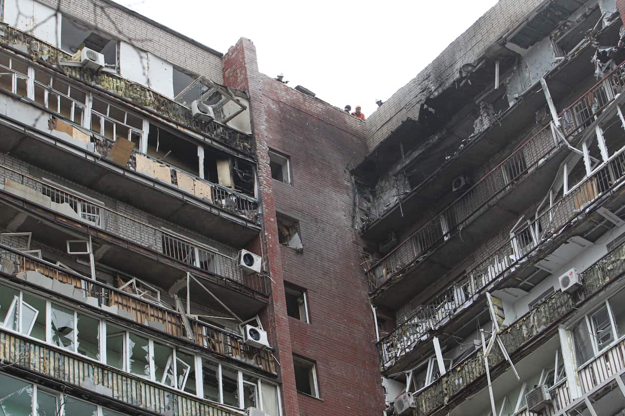 Russian Army Attacks Apartment Block with Drone - Dnipro