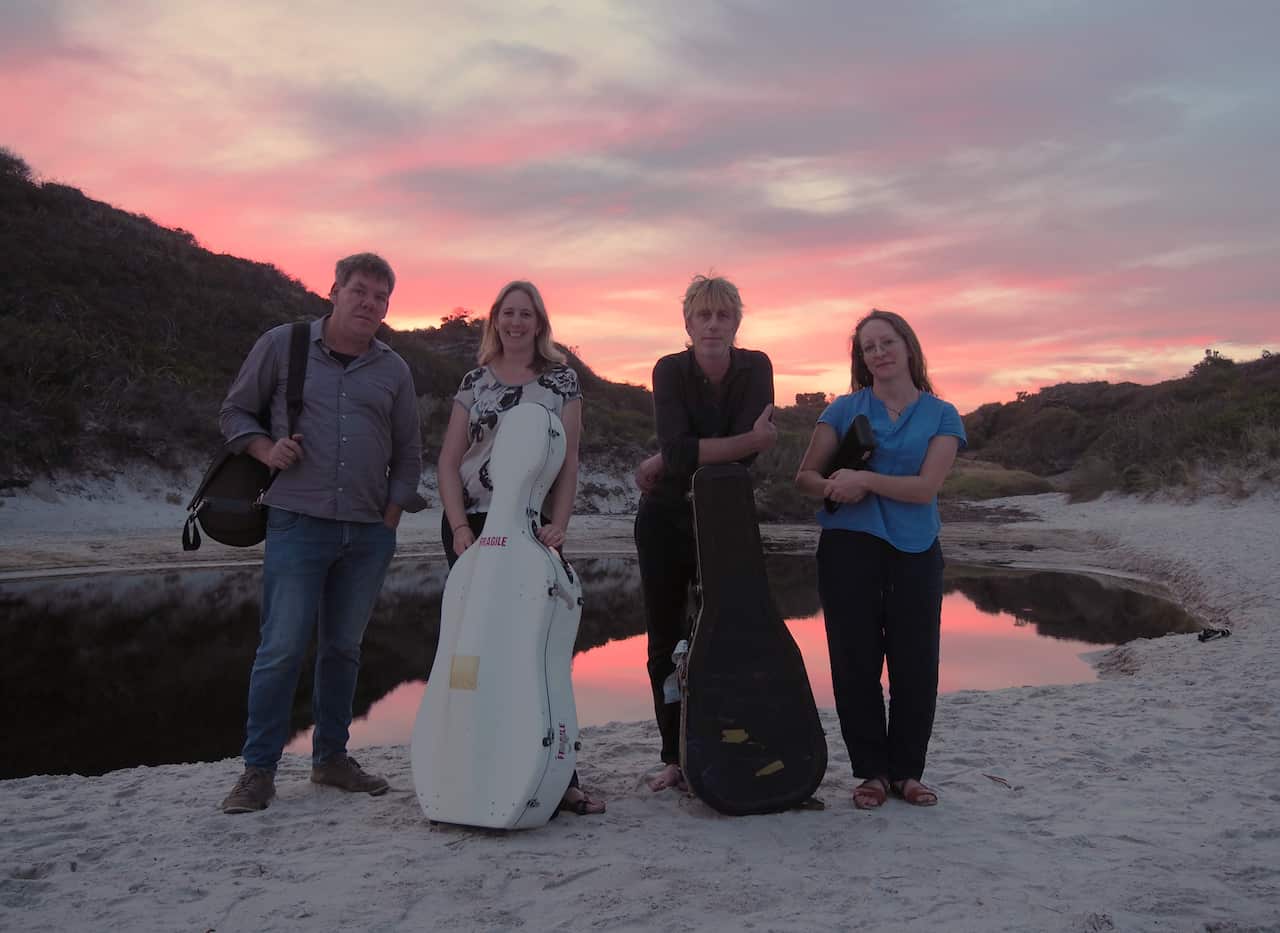 Il quartetto che suonerà "Kiangardarup - The Torbay Suite" in prima mondiale a Perth.