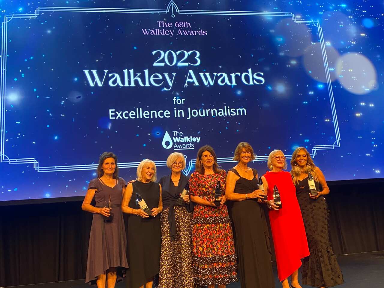 Karla Grant with fellow winners of the Walkley Award for Outstanding Contribution to Journalism