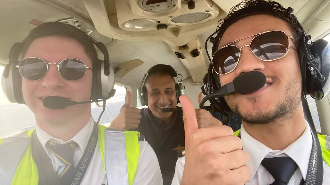 Adam Mahood graduates as a pilot