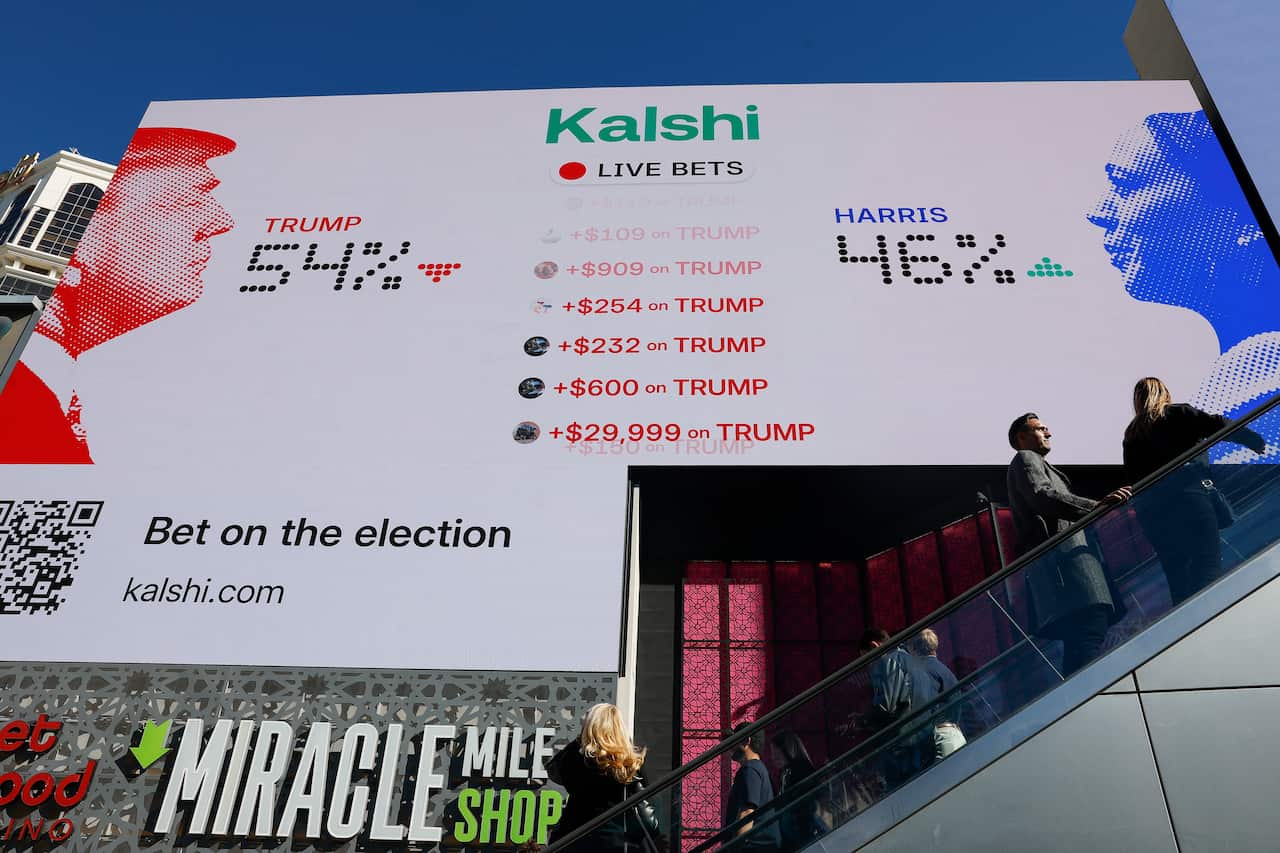 Campaign signage blankets Las Vegas ahead of US election day