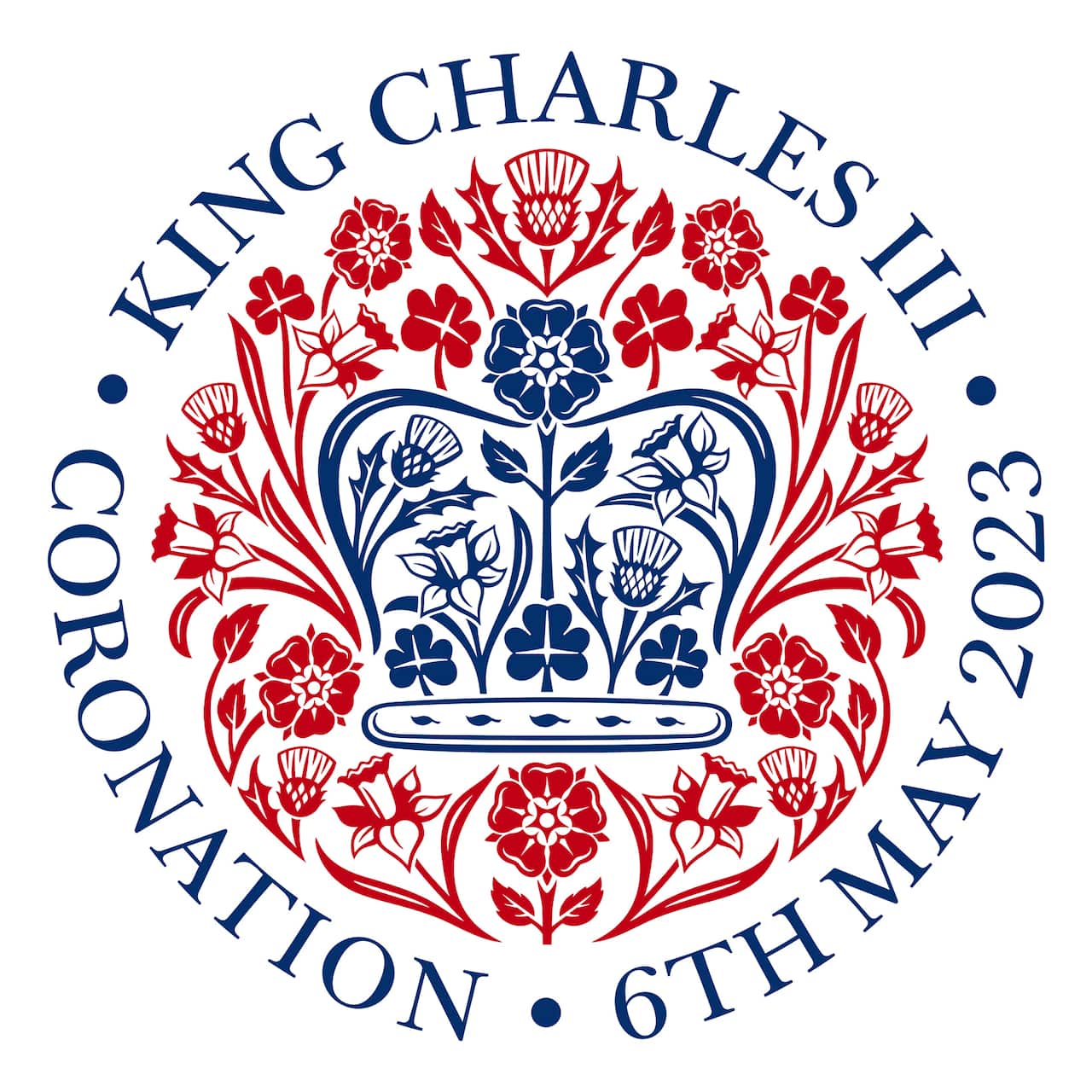 King Charles' coronation emblem.