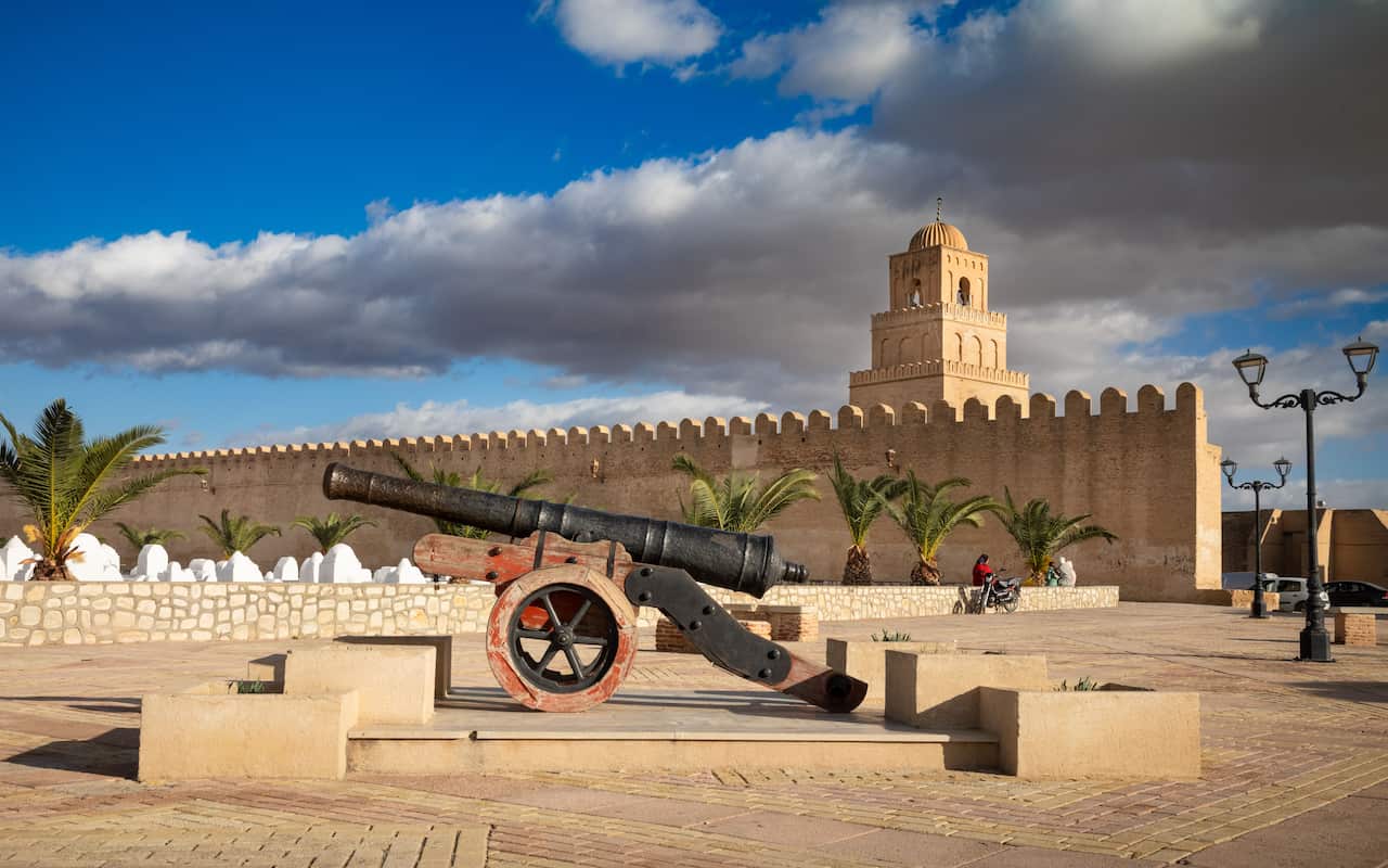 Ramadan cannon, Great Mosque of Kairouan, Kairouan, Tunisia.
