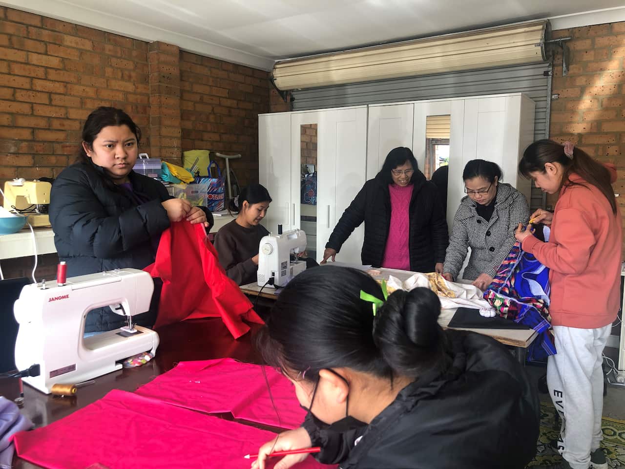 Karen women sewing class