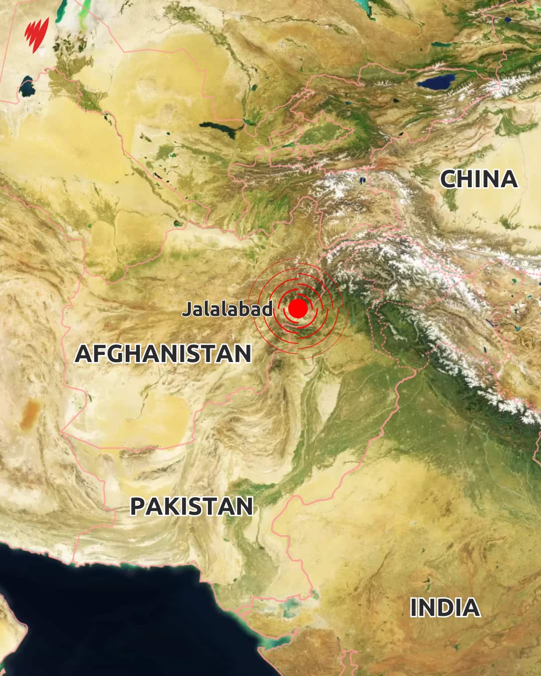 A map of Afghanistan