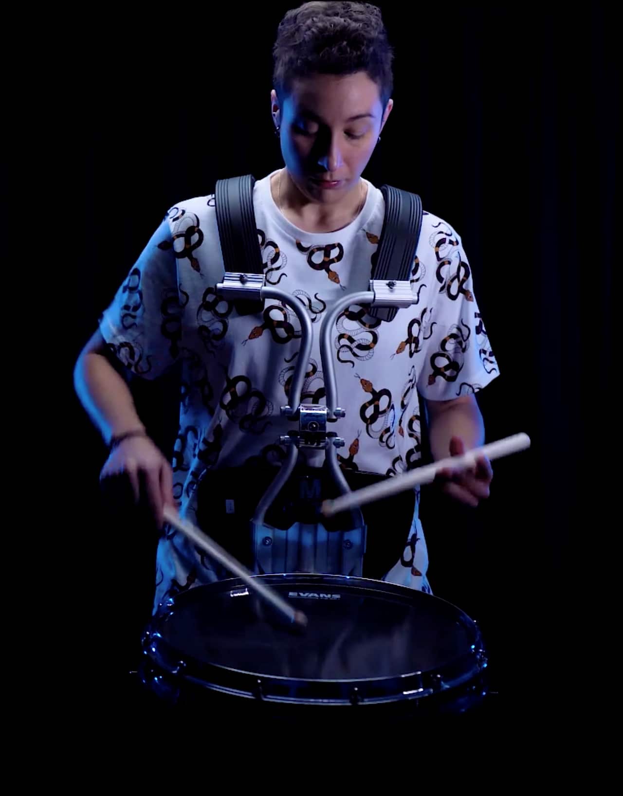Giorgia Di Girolamo playing drum
