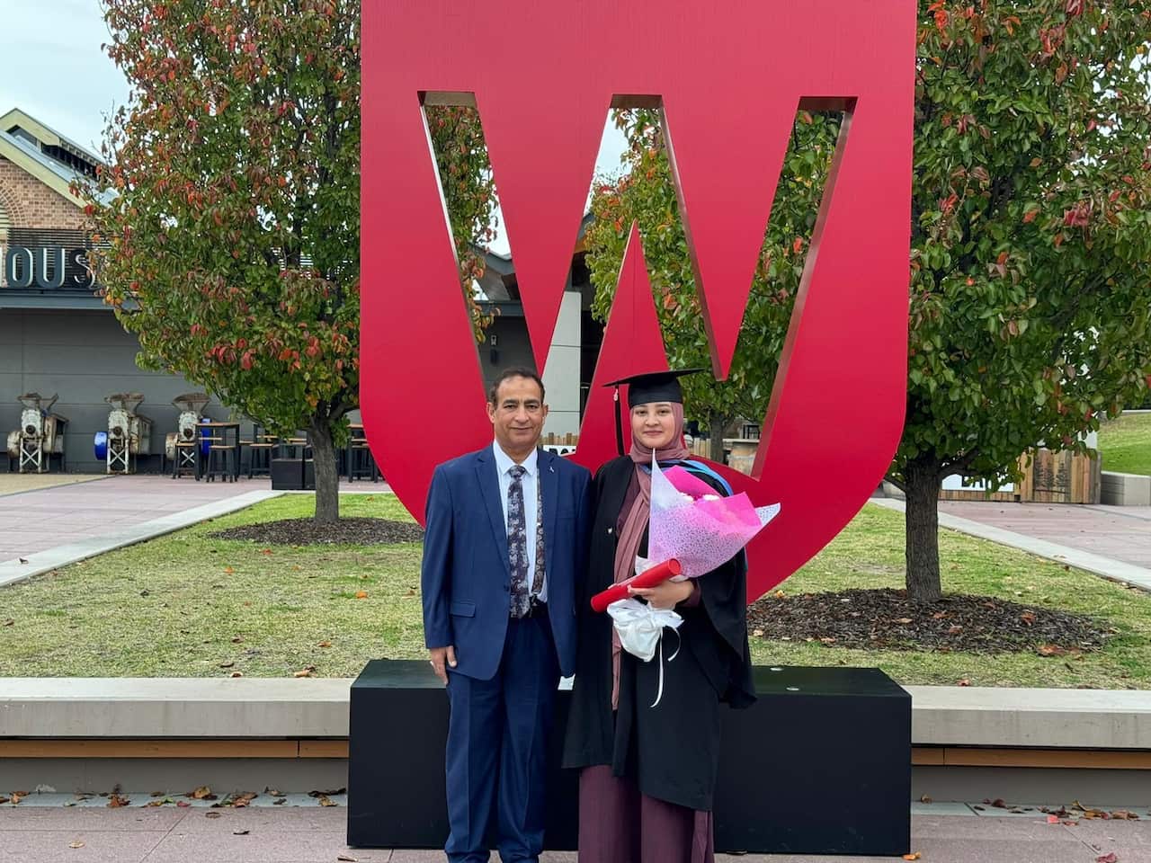 Prof. Taleb with his Daughter.JPG