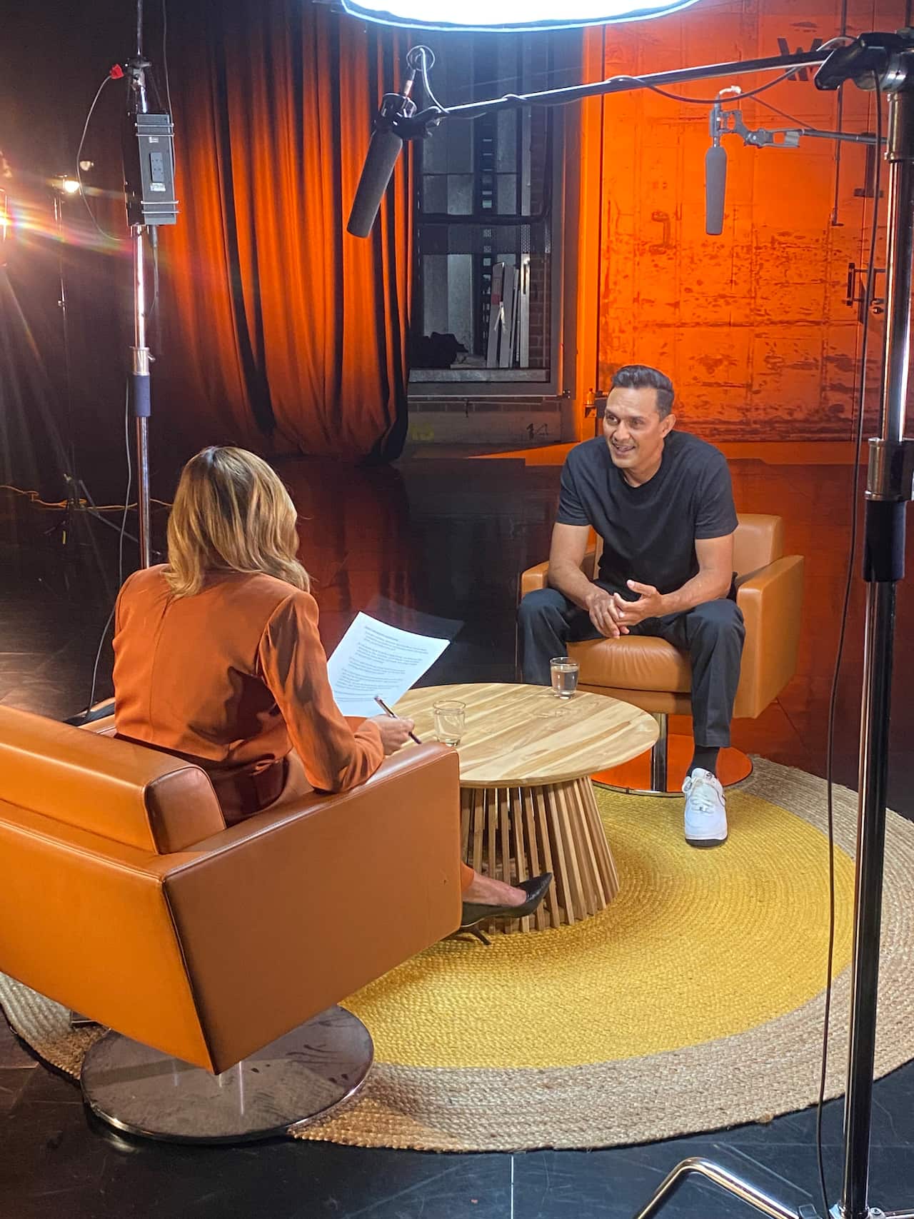 Living Black 2024 -Karla Grant (left) interviewing with Andy Saunders (right)