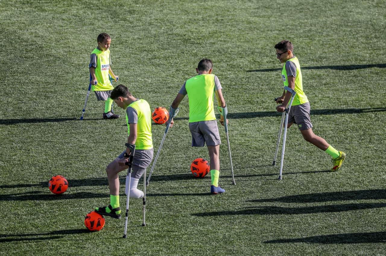 epaselect MIDEAST PALESTINIANS AMPUTEE FOOTBALL