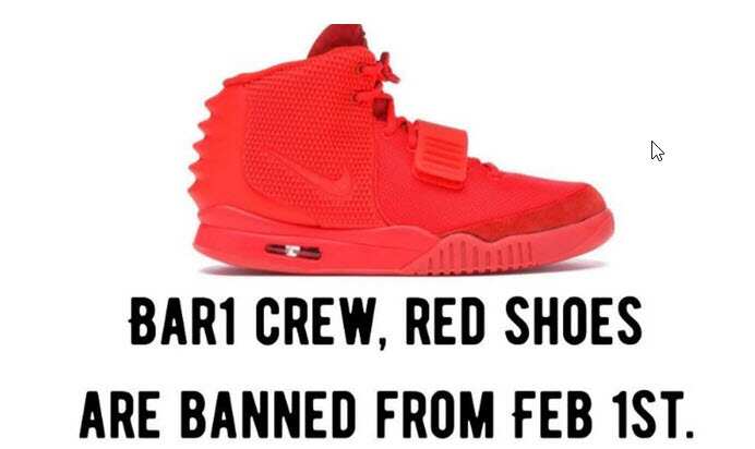 西澳有夜總會禁止穿紅色運動鞋的特定人士入內。