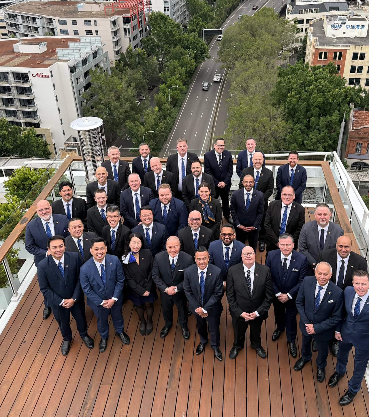Some of the members of the Australian elite hotel concierge society, Le Clefs d'Or.