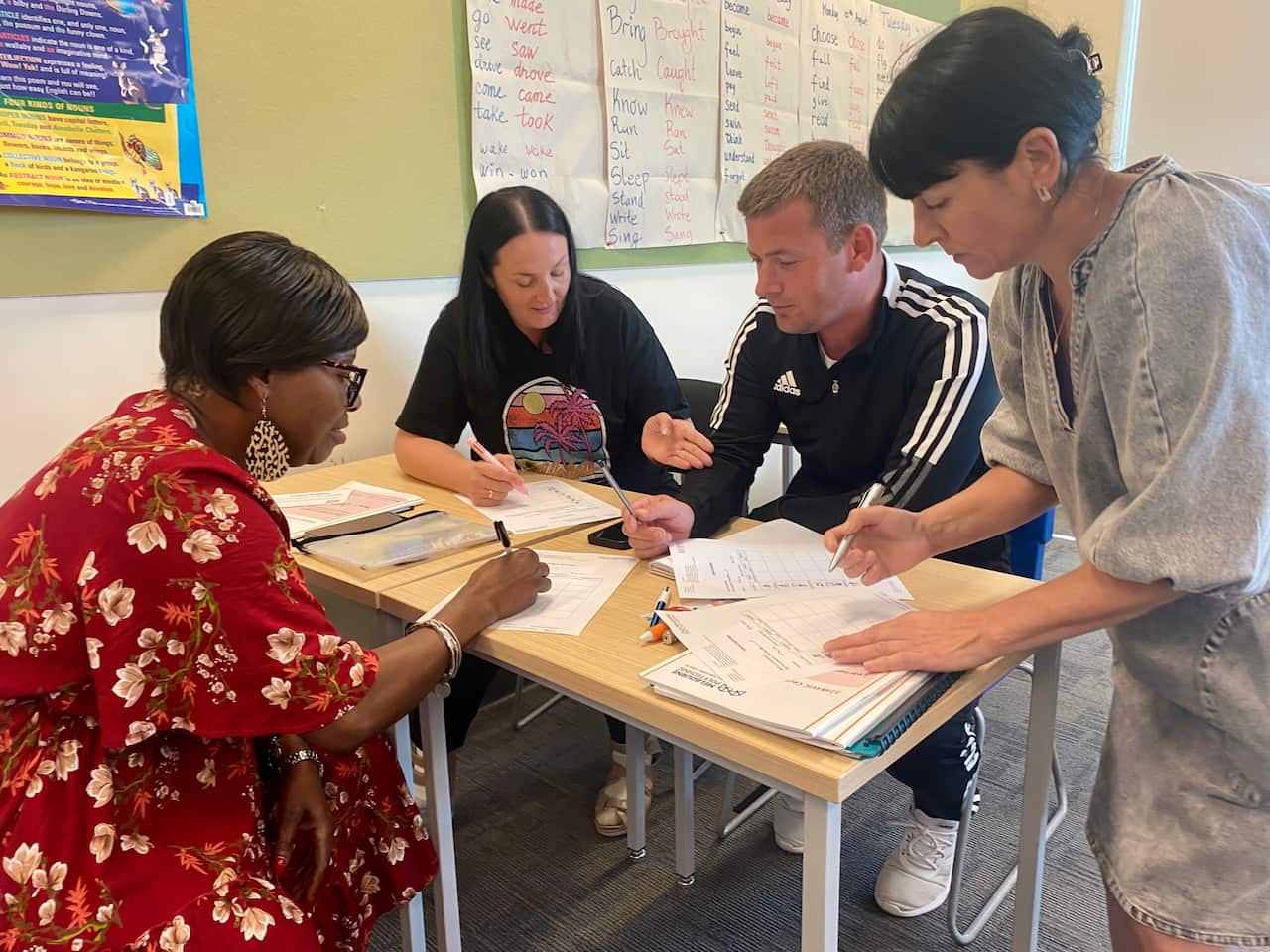 Students doing group work