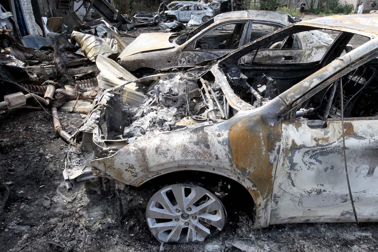 Aftermath of Russian drone attack on Dnipro on August 7, 2025