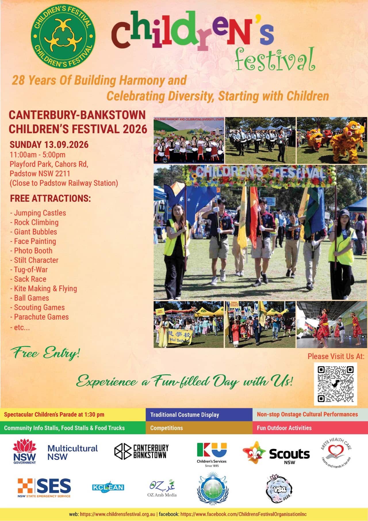 Poster chính thức của Lễ hội Thiếu nhi Canterbury–Bankstown 2026. Nguồn: Children's Festival Organisation Inc.