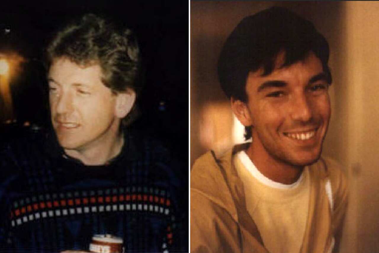 Composite photographs of two men