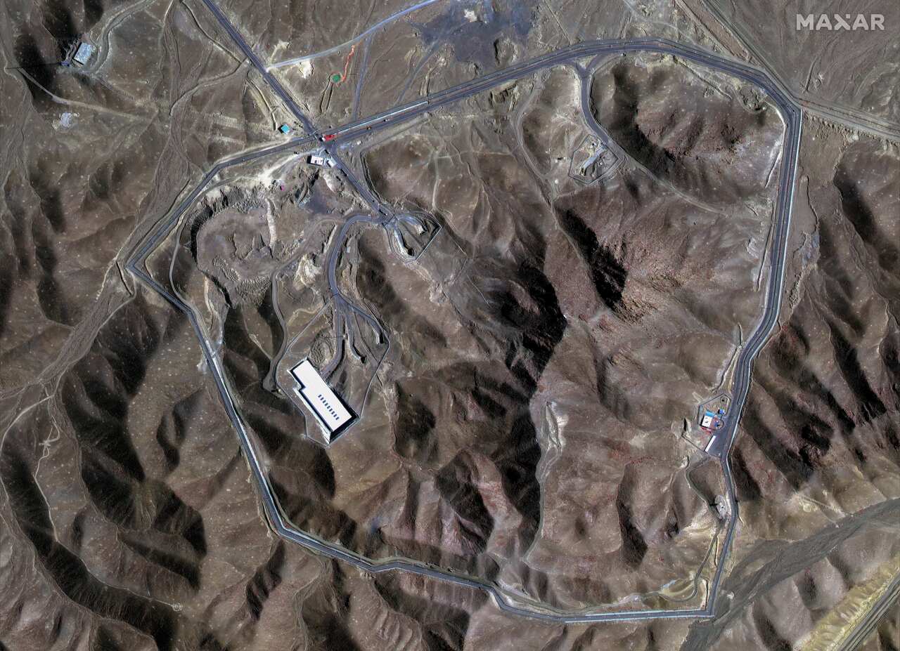 Satellite image of a uranium enrichment facility.