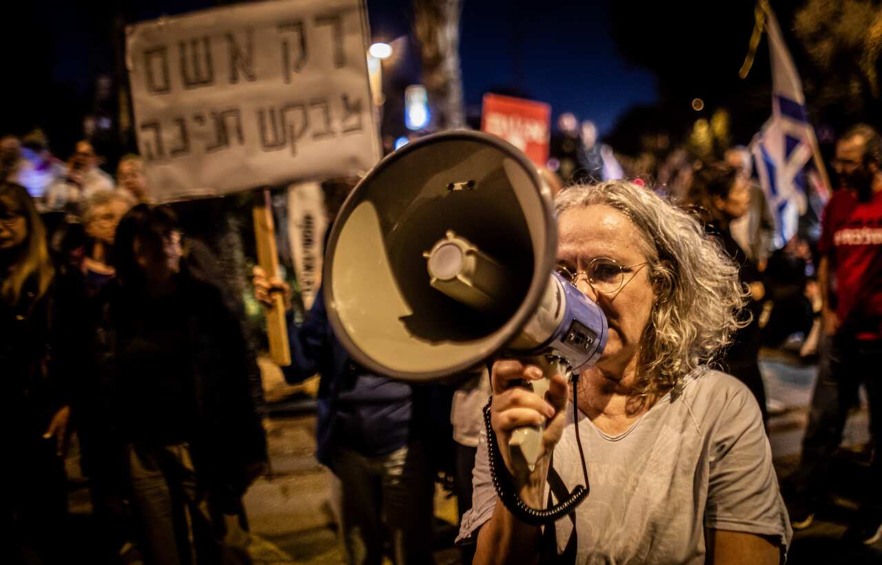 Anti Netanyahu Pardon Protest in Tel Aviv - 30 Nov 2025