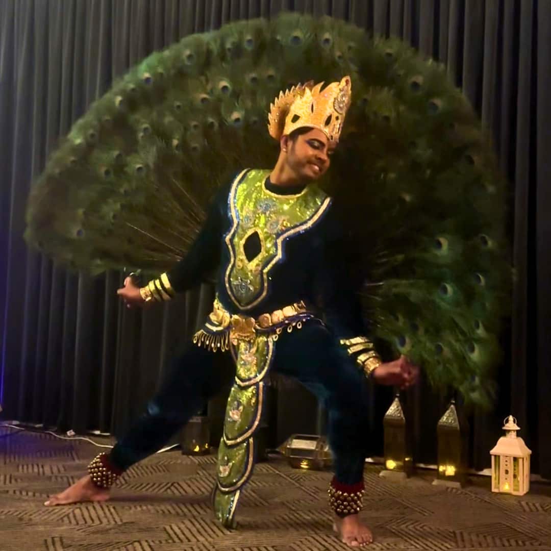 Aarull Selvam Subramaniam performing at the Diwali event in Fitzroy, Melbourne on Saturday, 2 November 2024.