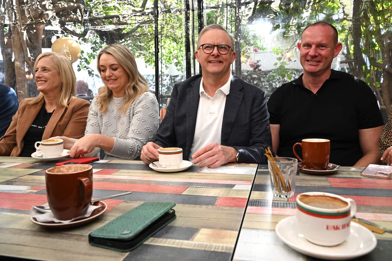 A group of people having coffees