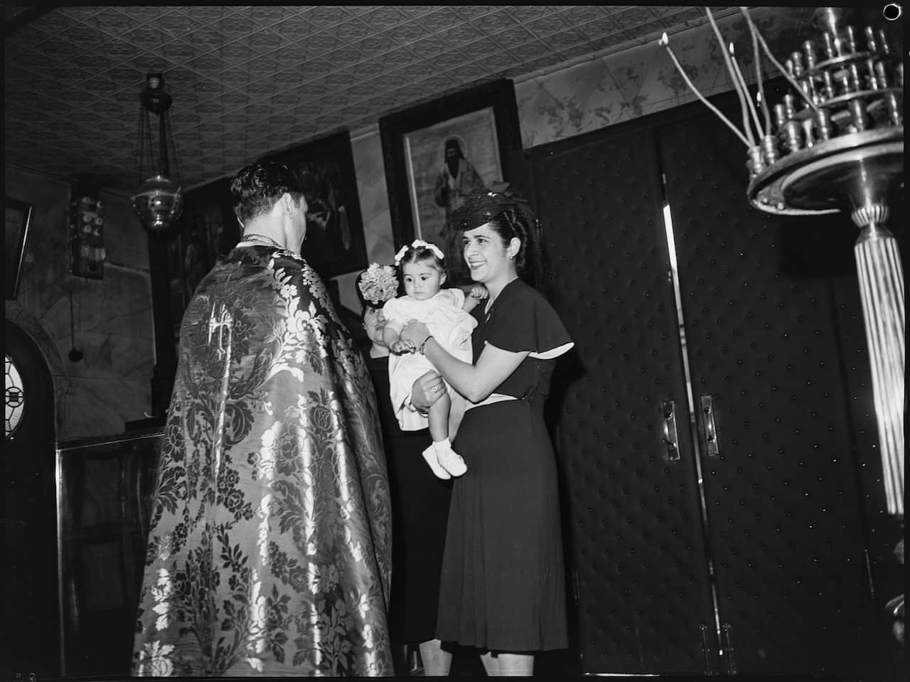 Greek christening, September 1946 
