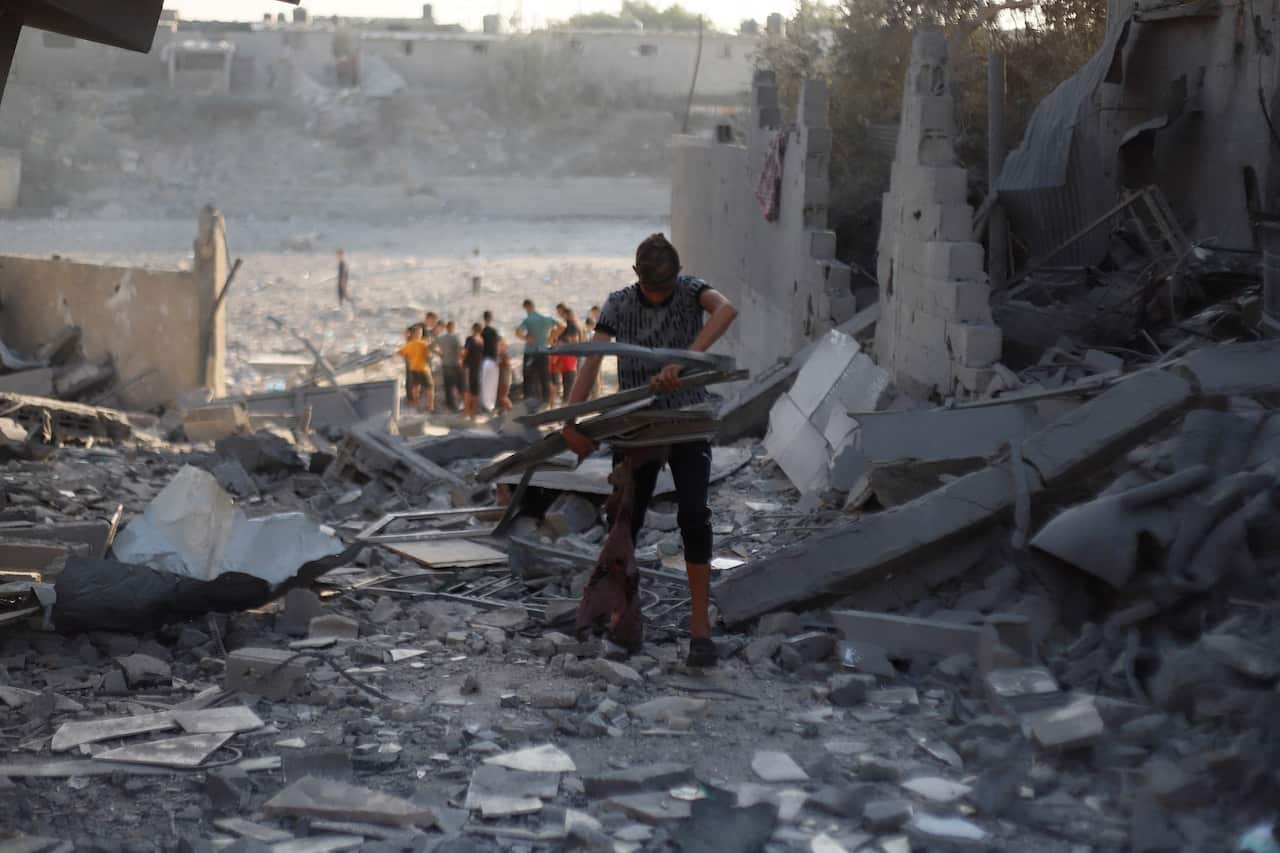 Israel Strikes Khaled bin Al-Walid Mosque - Khan Yunis