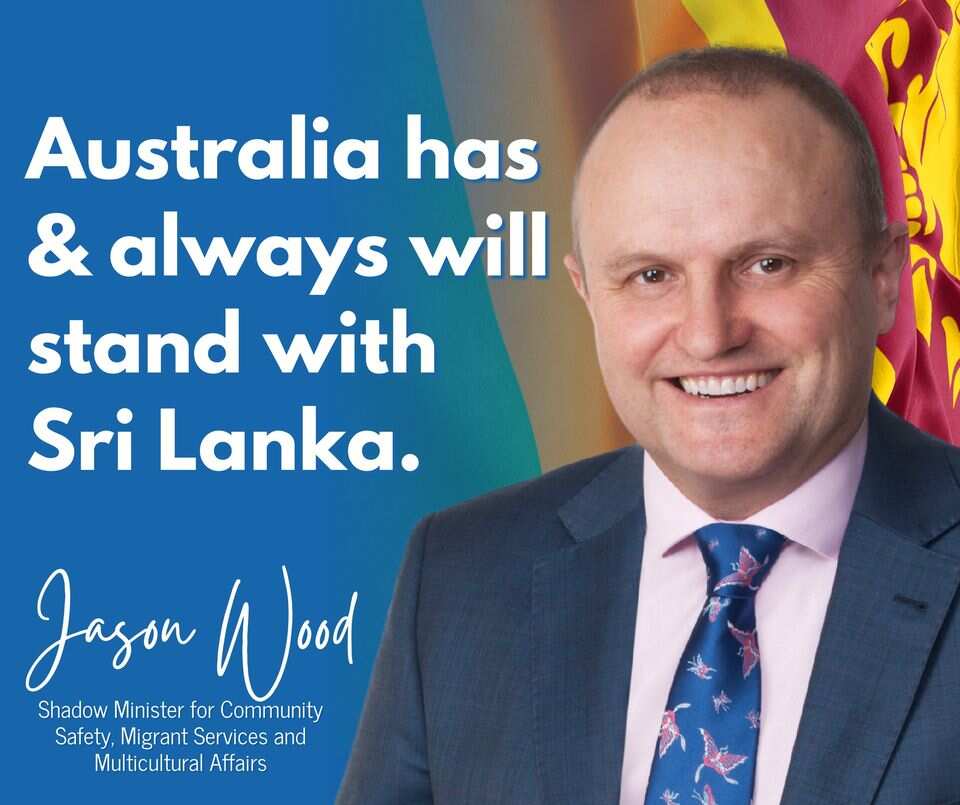 MP Jason Wood makes a special statement in the Australian Federal Parliament about the crisis in Sri Lanka