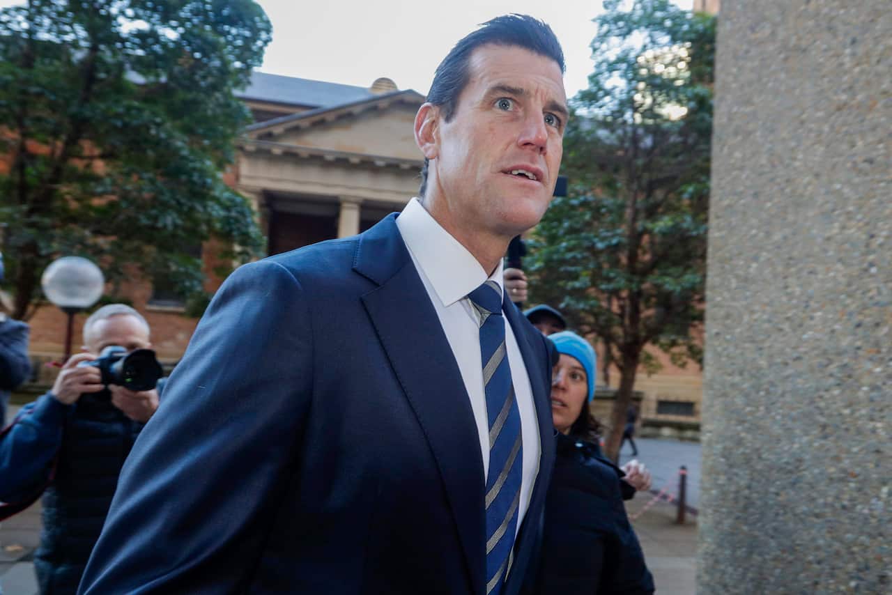 Ben Roberts-Smith arriving at court.