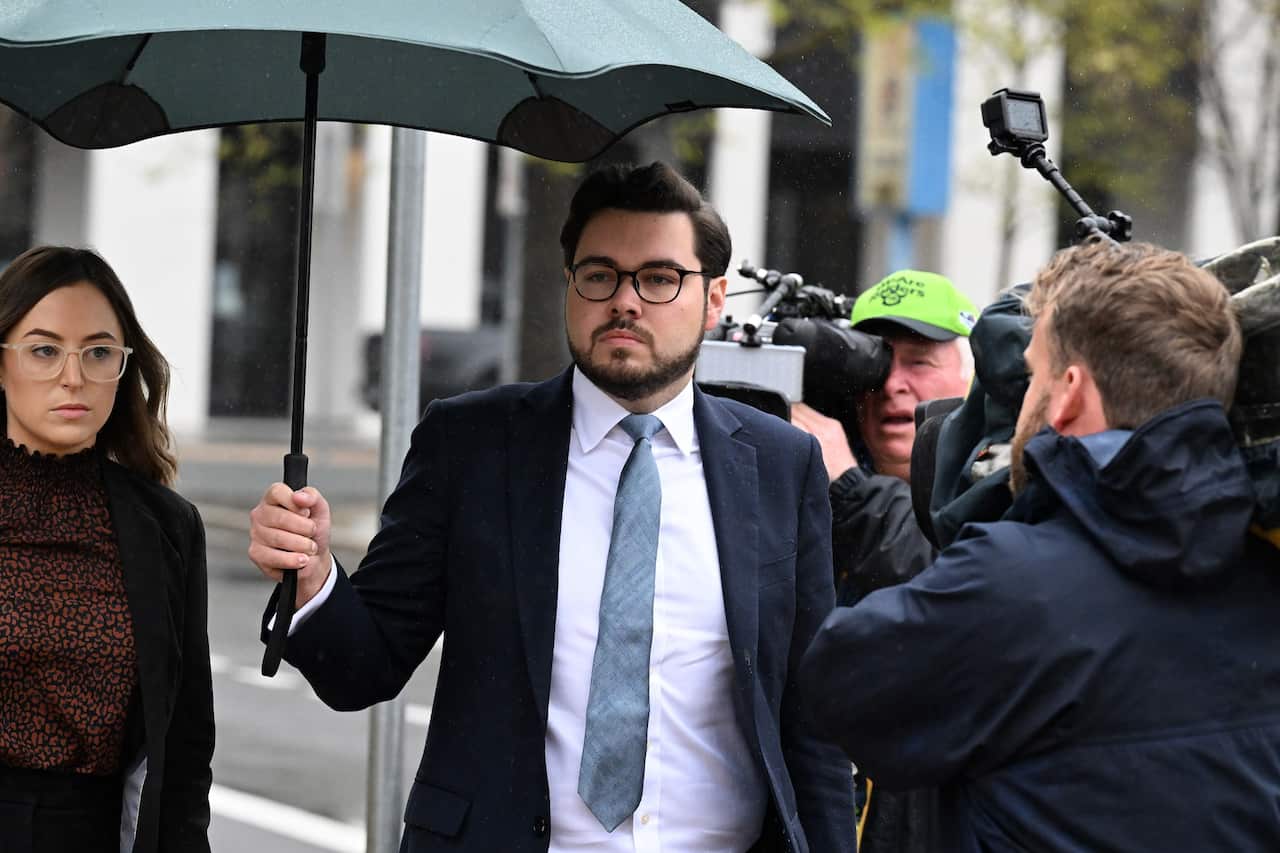 Former Liberal Party staffer Bruce Lehrmann arrives at the ACT Supreme Court in Canberra. 