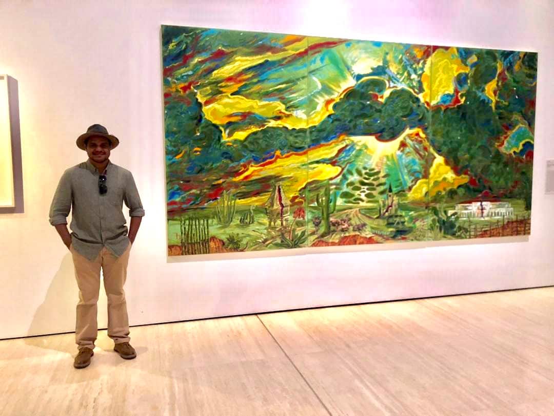 Artista joven, Inu Bere, ho nia pintura " Poder tolu"