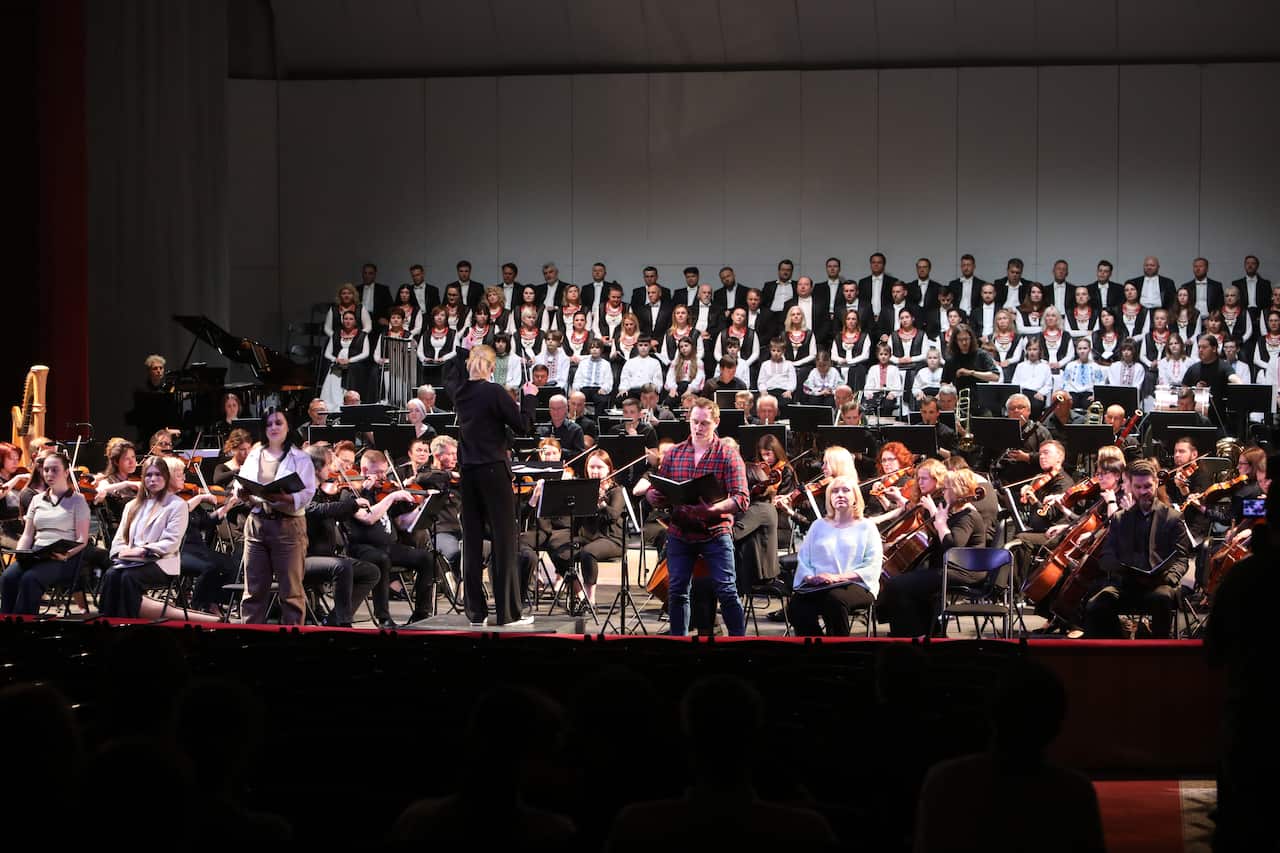 Rehearsal of The Mothers of Kherson opera in Kyiv