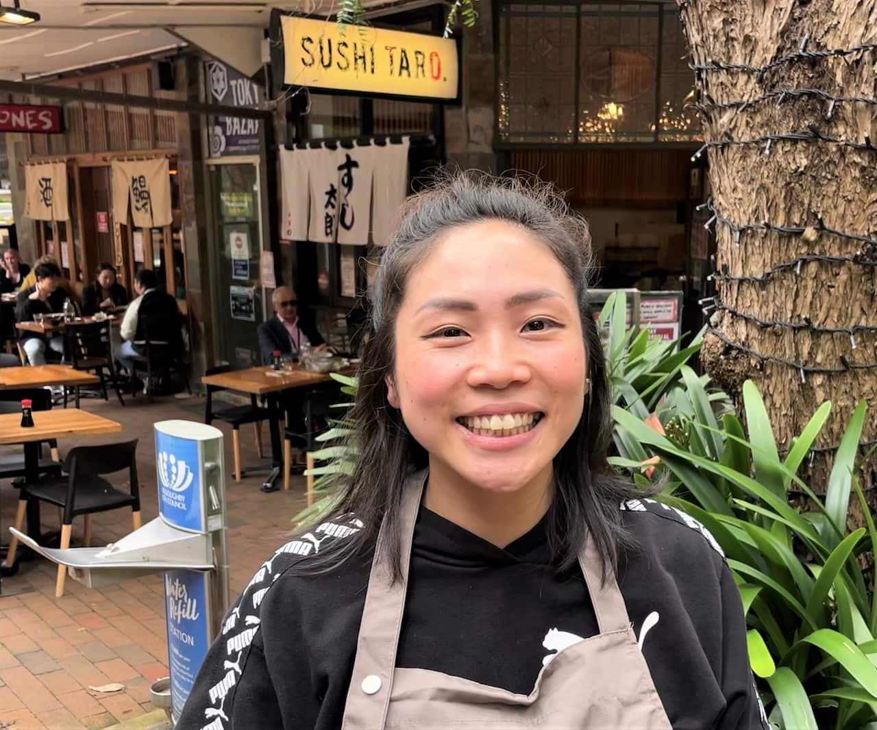 Mai Nagashima outside the family business in Artarmon.