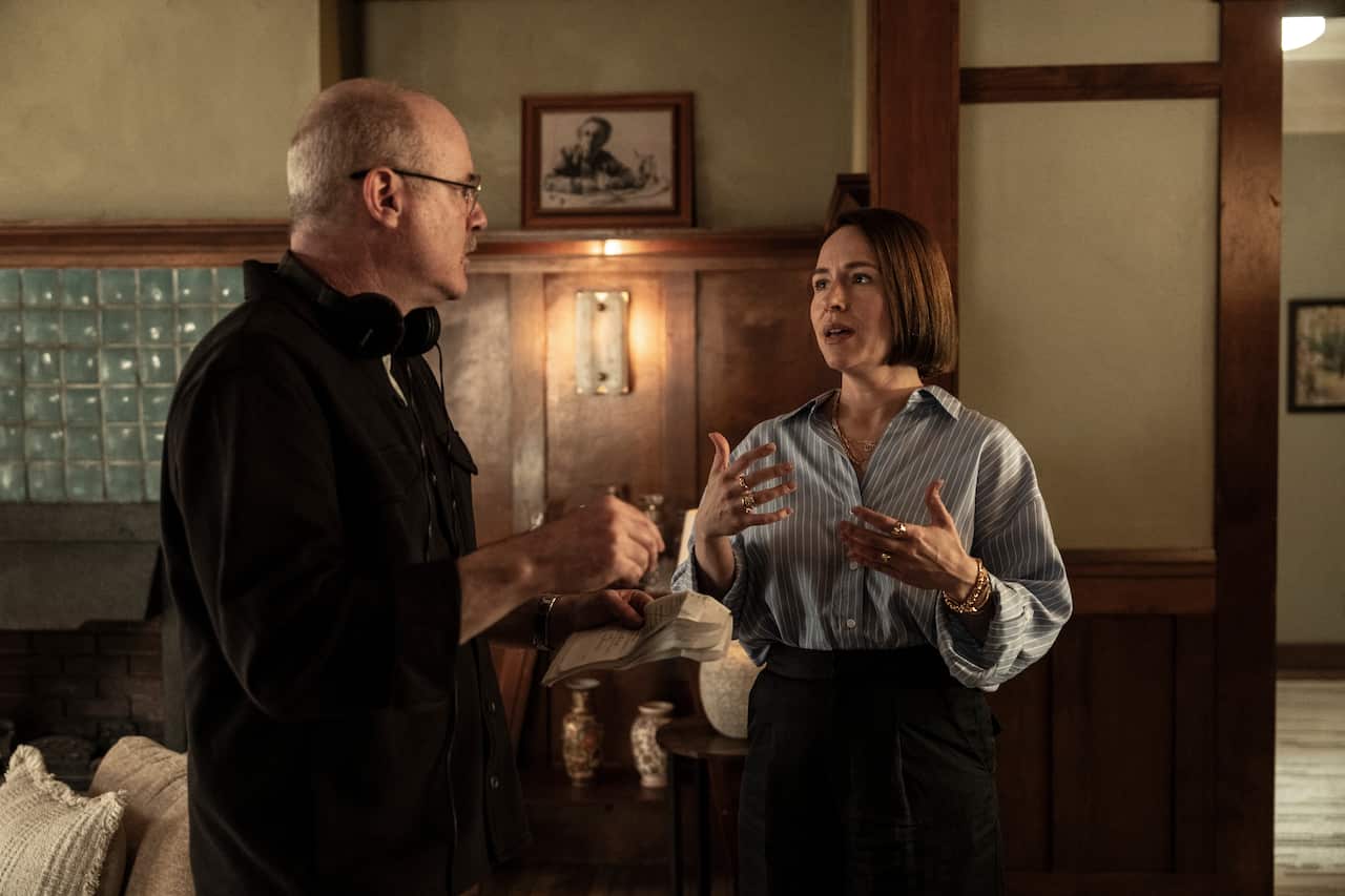 Series creator Jonathan Glatzer and Sarah Goldberg (who plays Joanne Felder).