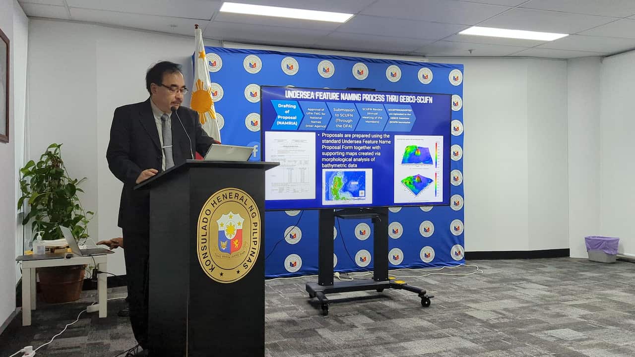 USec Peter Tiangco of the Philippine National Mapping and Resource Information Authority talks about the Undersea Feature Naming process