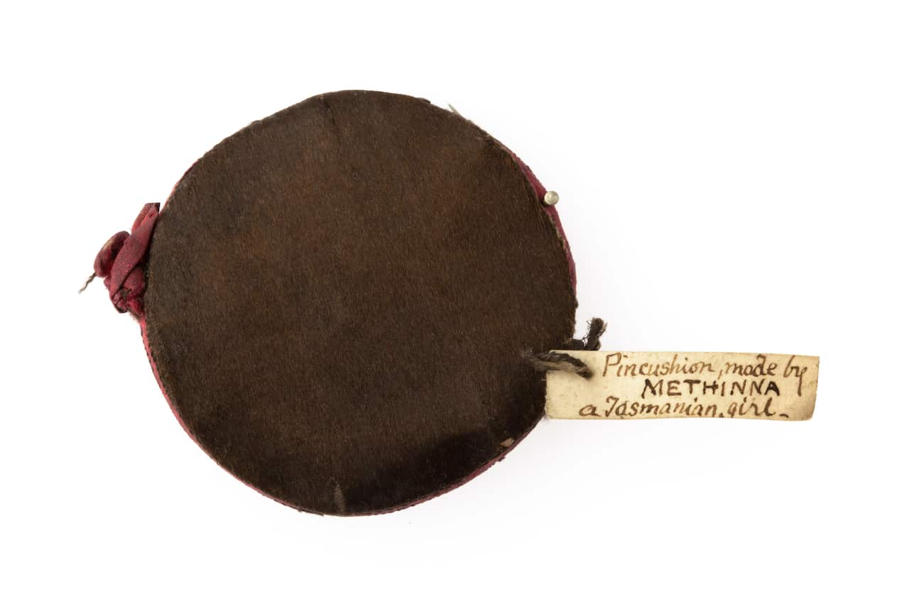 A brown circular object