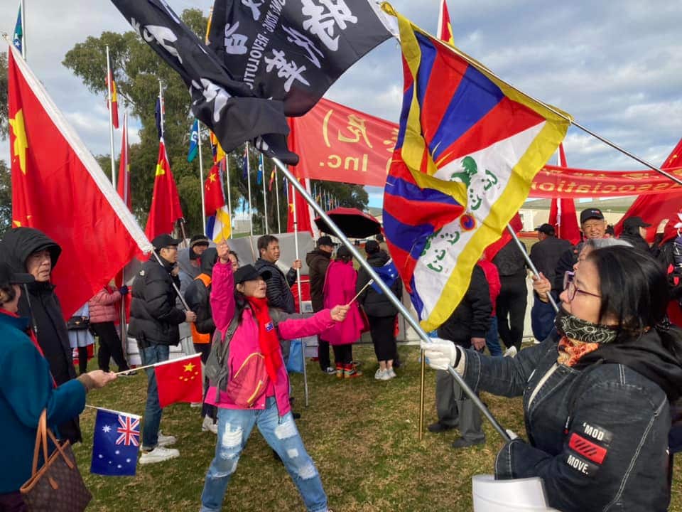 Li Qiang Canberra protest