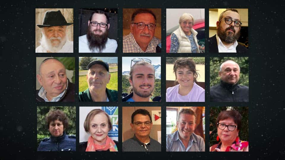 The 15 victims of the Bondi attack.