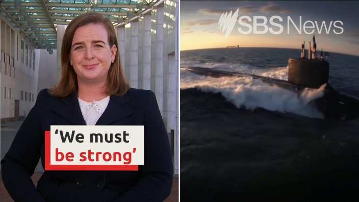 Journalist reports on the AUKUS submarine pact.