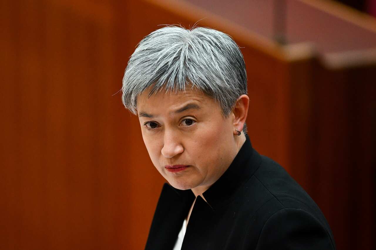 Penny Wong wearing a dark jacket
