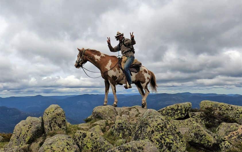 Erwin van Vliet on top of the world at the Snowy Mountains 